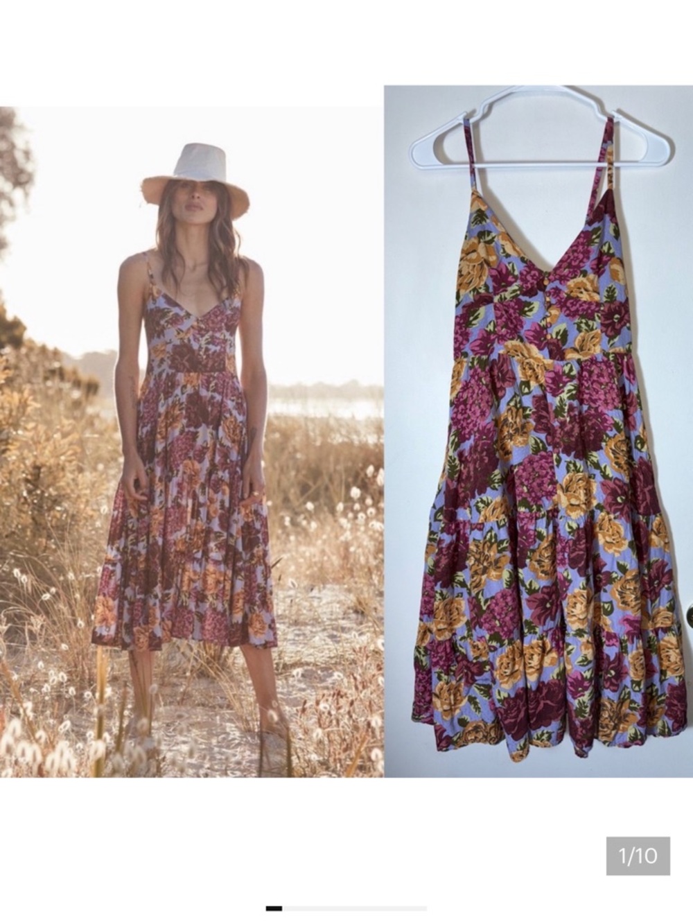 Auguste The Label Floral Maxi Dress in Lavender, Mustard & Burgundy
